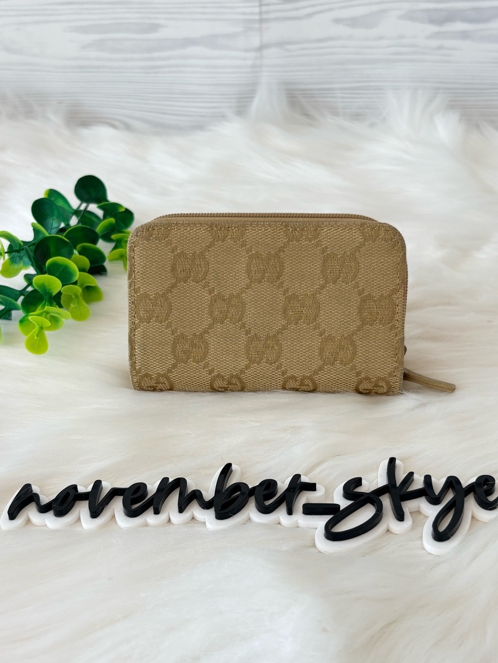 Gucci Beige GG Canvas Zip Key holder/Card holder‎ - Picture 3 of 11